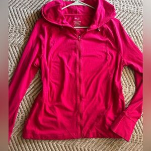 Danskin Now Pink Zip-Up Jacket Activewear Jogger Pockets